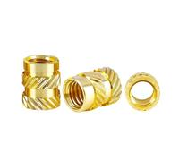 Écrous d’insertion en laiton, Paquet de 30 écrous filetés en laiton à réglage thermique 1/4 pouces, or 4x(6-12.7) x8mm for le plastique(4x10x8)