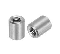 Écrous d'accouplement, 10 pièces écrous de connecteur ronds M6, écrou en acier inoxydable 304 11 mm longueur, goujon barre tige manchon for support, M6x11x10(M5x10x8mm)