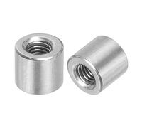 Écrous d'accouplement, 10 pièces écrous de connecteur ronds M6, écrou en acier inoxydable 304 11 mm longueur, goujon barre tige manchon for support, M6x11x10(M6x10x10mm)