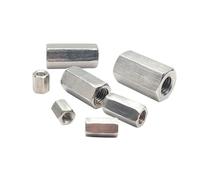 Écrous d'accouplement à tige hexagonale à filetage fin en acier inoxydable M8-M20 304, Joint d'extension, vis de connexion(M12x1.25x20(S19)2pc)