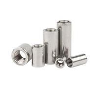 Écrous d'accouplement filetés Écrous de couplage ronds en acier inoxydable M3 M16(M12x 18x47mm1pcs)