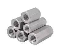 Écrous d'accouplement hexagonaux 1 pièce M8 M10 M12 M14 M16 304 A2 acier inoxydable hexagonal rallonge longue tige connecteur manchon de joint écrou de couplage tubulaire(Length 30mm,M8 1PCS)