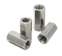 Écrous d'accouplement hexagonaux, 10 écrous de raccordement hexagonaux en acier inoxydable 304, M2,5(5MM*M2.5)