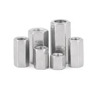 Écrous d'accouplement hexagonaux, Écrou de raccordement hexagonal en acier inoxydable 304 M12-M24(M20x30x50mm-1pcs)