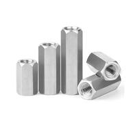Écrous d'accouplement hexagonaux, Entretoise hexagonale en acier inoxydable 304 A2, tige longue M5-M16, lot de 57 pièces(M12x19x45mm-1pcs)