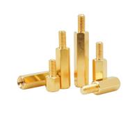 Écrous d'accouplement hexagonaux Entretoise hexagonale en laiton for carte mère, filetage M3/M4, 6 mm, for rack de carte mère, vis d'espacement filetée for colonne(80mm (5pcs),M4(thread 6mm))