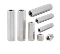 Écrous d'accouplement hexagonaux Entretoise hexagonale for carte mère en acier inoxydable 304 M2 M2.5 M3, vis d'espacement for support de colonne femelle, boulons de montage en rack(8mm (20Pcs),M2.5)