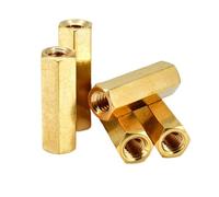 Écrous d'accouplement hexagonaux Lot de 5 à 40 entretoises hexagonales en laiton M2, M2.5, M3, M4, M5, M6, for carte mère PCB, écrous hexagonaux en cuivre, vis de colonne(32mm (7pcs),M2.5)