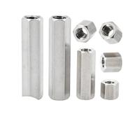 Écrous d'accouplement hexagonaux M2 M2.5 M3 M4 M5 M6 304 Stainless Steel Hex Standoff Motherboard Female Column PCB Support Spacing Screw Rack Mount Pillars Bolt(6mm (20Pcs),M3)