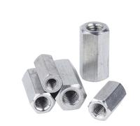 Écrous d'accouplement hexagonaux M4 en acier inoxydable 304, connexion à écrou Long, barre filetée, accessoires de quincaillerie(M4x6x25mm-2pcs)