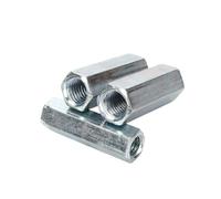 Écrous d'accouplement hexagonaux, Raccord de tige en acier galvanisé avec écrou hexagonal M6-M20, 20-60 mm, lot 25 pièces(M10x40mm -1pcs)