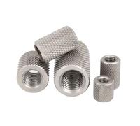 Écrous d'accouplement moletés ronds, 2 à 5 pièces, M2, M2.5, M3, M4, M5, M6, M8, en acier inoxydable, à long allongement, à serrage manuel(M8x15 2pcs)
