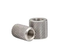 Écrous d'accouplement moletés ronds, 2 à 5 pièces, M3 M4 M5 M6 M8 M10 M12 M14 M16, en acier inoxydable, à serrage manuel, à extension longue(M6x10 2pcs)