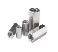 Écrous d'accouplement ronds, Écrou hexagonal long M8 en acier inoxydable 304 (M8 x 13 (9-60) mm), paquet de 2 ou 5(M8x13x24-5PCS)