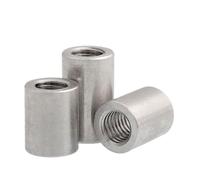 Écrous d'accouplement ronds longs, écrous d'accouplement en acier inoxydable 304 M3 M4 M5, lot de plusieurs tailles (M5 x 8 x 10, 3 pièces)(M5x 10x10 3pcs)
