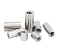 Écrous d'accouplement ronds M2 M3 M4 en acier inoxydable 304, extension longue, filetage de connexion, accessoires de quincaillerie(4x6x8mm(5pcs))