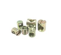 Écrous de baril de meubles, Lot de 10 boulons à tête cylindrique, chevilles transversales, raccords fendus for lit ou chaise, trou horizontal, écrous M6 M8 L = 11 mm-17 mm(M6x25)