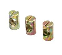 Écrous de baril de meubles, Lot de 10 boulons à tête cylindrique, chevilles transversales, raccords fendus for lit ou chaise, trou horizontal, écrous M6 M8 L = 11 mm-17 mm(M8x17mm)