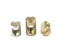 Écrous de baril de meubles, Lot de 30 boulons à barillet, chevilles croisées, raccords fendus, écrous trou horizontal for lit ou chaise(M6x12mm)