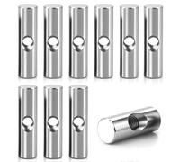 Écrous de baril, écrous cylindriques à trou croisé M4/M5/M6/M8 en acier inoxydable 304 for le verrouillage de meubles en bois hauteur 10-40mm, 6 pièces(M5x18mm)