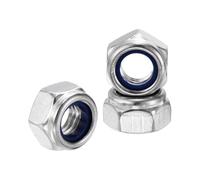 Écrous de blocage à insert zingué M2-M10, autobloquants hexagonaux standard for fixation anti-lâche(WHITE,M3 100pcs)