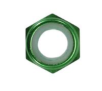 Écrous de blocage, Écrou à bride en alliage d'aluminium coloré, écrou autobloquant, hexagonal, de blocage insert nylon M2-M8(Green,M8)
