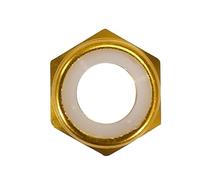 Écrous de blocage, Écrou à bride en alliage d'aluminium coloré, écrou autobloquant, hexagonal, de blocage insert nylon M2-M8(Gold,M4)