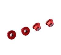 Écrous de blocage, Écrou de roue antivol M4 en aluminium (lot 4) compatible avec les modèles WLtoys 1/12 (références 12428 et 12423)(Red)