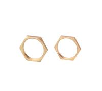 Écrous de blocage hexagonaux en laiton pour raccords de tuyauterie M10 M12 1/8" 1/4" 3/8" 1/2" 3/4" 1" BSP filetage femelle capuchon à tige hexagonale cuivre, écrou à bride 1,2 pouce, 5 pièces