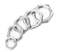 Écrous de blocage hexagonaux fins, Demi-écrous hexagonaux de verrouillage, raccord tuyau, paquet 10, argent, plusieurs tailles, acier inoxydable 304(M32x1.5)