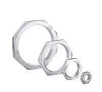 Écrous de blocage hexagonaux fins, Raccord de tuyau à écrou blocage hexagonal, pas M22, 1mm-1.5mm, métrique femelle, acier inoxydable 304, 10 pièces(M22x1mm(S26 H4))