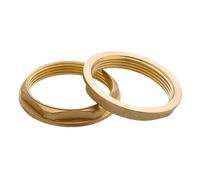 Écrous de blocage MOUMOUTEN G2" en laiton, 2 raccords hexagonaux femelles avec bride pour fixation à vis, raccordements eau et jardin