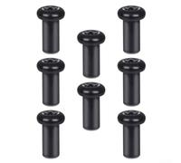 Écrous de charnière de porte pour Jeep pour Wrangler JK pour JL pour Sahara pour Rubicon Freedom 2007 2020 - Vis de rechange en alliage d'aluminium noir - Kit de quincaillerie tout-terrain