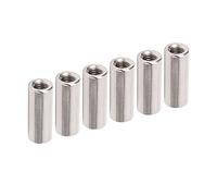 Écrous De Connecteur Ronds 6x1,0 Pour 10 Tiges L25mm - Écrous De Couplage De Tige à Manchon Fileté Pour une Fixation Sécurisée