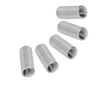 Écrous de connecteur ronds, connecteur de barre de liaison, écrou de couplage en acier inoxydable, paquet rond de 5 5pcs M4*6 * 15