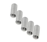 Écrous de connecteur ronds, écrous d'accouplement de tige en acier inoxydable 304 épais et robustes pour la fixation industrielle 5 pièces 5pcs M4*8 * 12