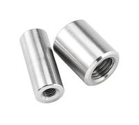 Écrous de connecteur ronds, Écrous tubulaires à filetage fin M8-M20 en acier inoxydable 304, manchons d'accouplement ronds allongés et longs(M10x1.25x50xS16(1pcs)