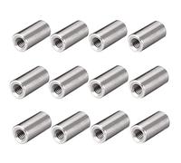 Écrous de connecteur ronds M8 de 20 pièces, tige de filetage femelle clouant des écrous ronds d'accouplement en acier inoxydable, 12 * 30mm/0,47 * 1,18 pouces