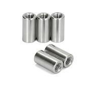 Écrous de connecteur ronds, tige filetée femelle, écrous d'accouplement ronds en acier inoxydable, 5 pièces 5pcs M3*6 * 8