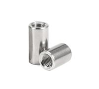 Écrous de connexion ronds, M2 M2.5 M3 M4, écrous de couplage ronds en acier inoxydable, écrous de couplage ronds longs, écrous filetés de connexion, accessoires matériels(2.5x5x10mm(5pcs))