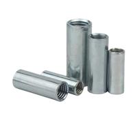 Écrous de couplage ronds, Écrous de manchon d'accouplement M6 M8 M10 M12 304 en acier inoxydable zingué, plusieurs tailles, lot de 11(M12x16x40-1pcs)