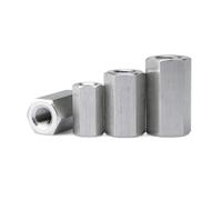 Écrous de couplage tubulaires hexagonaux extensibles en acier inoxydable 304 A2, 2 pièces M8 - M16(Length 30mm,M14)