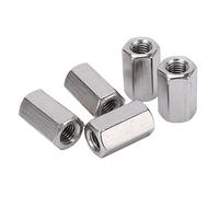 Écrous de fixation - 20 boulons de raccordement hexagonaux filetés M6 en acier inoxydable - Vis à métaux longues et fines(M6*10 * 45)