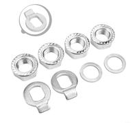 Écrous de moteur de moyeu de 16 mm avec rondelles de sécurité pour vélos électriques et scooters (argent)