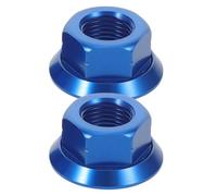 Écrous de Moyeu de Vélo M10 à Bride, Alliage D'aluminium Bleu | Fixation Avant et Arrière, Filetage M10 Précis, Résistance à Flexion, pour Vtt et Pignon Fixe
