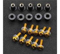 Écrous de Pare-Brise Kit Vis De Pare-Brise Moto pour Kawasaki pour Ninja GPZ900R pour Z900 pour ZZ-R1200 Carénage Carrosserie Vis Boulons Écrous Kits Vis de carénage de Moto(Or)