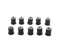 Écrous de puits en caoutchouc pour M4 M5 M6, 10 pièces, compatibles avec le pare-brise de moto, carénage, accessoires de conduite(Color Name: M5)