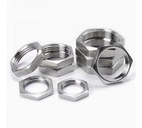 Écrous de quincaillerie, Lot de 10 écrous de Serrage hexagonaux for raccord de Tuyau M8-M63, Pas 1 mm/1,5 mm, métrique Femelle, Acier Inoxydable 304(G2)