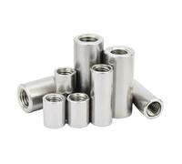 Écrous de raccordement cylindriques, Écrou de couplage hexagonal long en acier inoxydable 304 M3-M5, plusieurs tailles, paquet 106(M5 x 10 x 8 (2pcs))