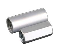 Écrous de raccordement ronds, Raccord de tige à écrou hexagonal en acier galvanisé, filetage M6-M20(M18 X 26 X 55(1 Pcs))